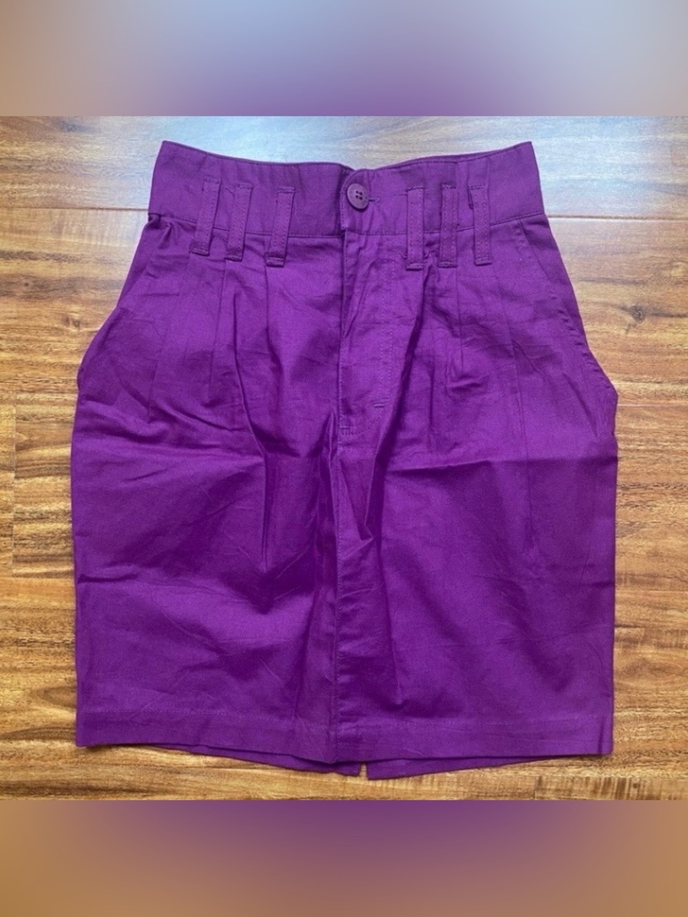 Vintage 90's Girls Cherokee Purple Cotton Utility Skirt Size 8 Streetwear Retro